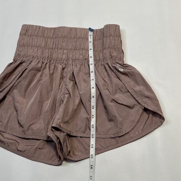Free People Movement Shorts Womens Medium The Way Home High Rise Smocked Waist - Picture 3 of 12